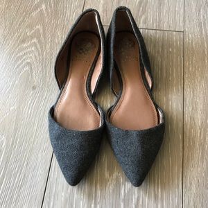 Vince camuto grey wool d’orsay flats size 7